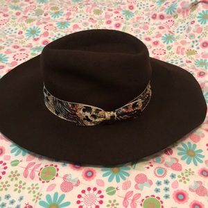 Adult Dark Brown Disney with animal print ribbon
